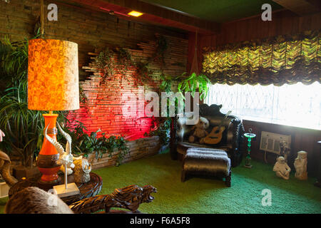 Interior of Elvis Presley's Graceland mansion, Memphis, Tennessee, USA Stock Photo