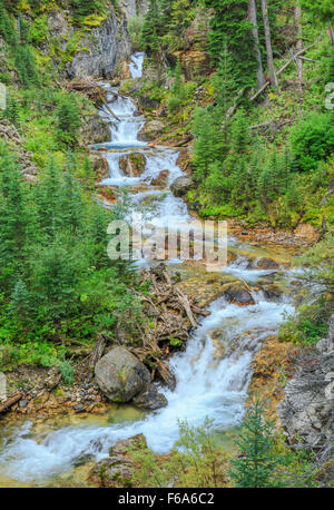 taylor falls on taylor creek in the madison range south of big sky, montana Stock Photo