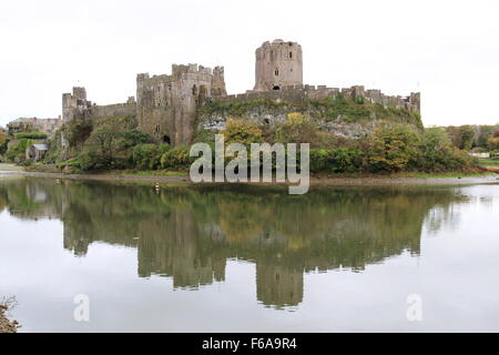 Pembroke Castle, Pembrokeshire, Dyfed, Wales, Great Britain, United Kingdom UK, Europe Stock Photo