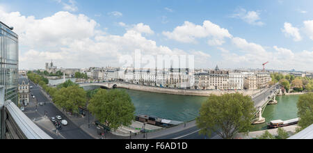 France, Paris, panoramic view from Institut du monde arabe Stock Photo