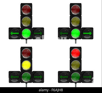traffic light isolated on white background Stock Photo - Alamy