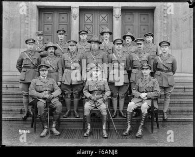 Major General Russell and staff officers at Divisional Headquarters, Leverkusen, Stock Photo