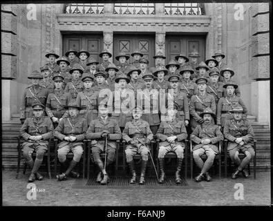 Major General Russell and staff officers at Divisional Headquarters, Leverkusen, Stock Photo