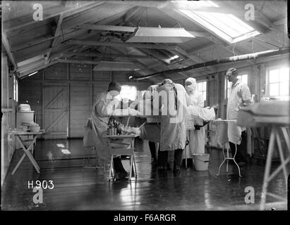 An operation being conducted in the theatre of the New Stock Photo