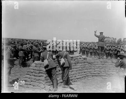 The massed bands being conducted at the New Zealand Divisional Stock Photo