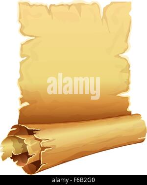 Big golden scroll of parchment Stock Vector