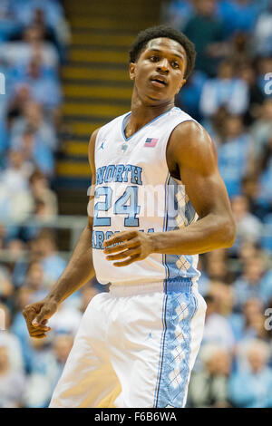 UNC Guard Kenny Williams (24) during the NCAA Basketball game between the Fairfield Stags and the North Carolina Tar Heels at the Dean E. Smith Center on November 15, 2015 in Chapel Hill, North Carolina. Jacob Kupferman/CSM Stock Photo