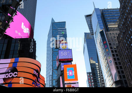 Times Square Advertising and Buildings with ABC Channel 7 Studios in ...