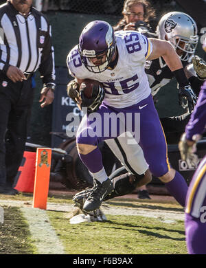 Minnesota Vikings tight end Rhett Ellison receives a pass during the NFL  football team's practice Tuesday, June 7, 2016, in Eden Prairie, Minn. (AP  Photo/Jim Mone Stock Photo - Alamy