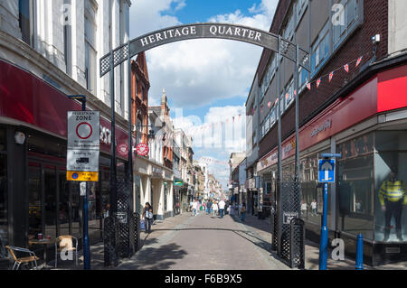 Entrance to Heritage Quarter, High Street, Gravesend, Kent, England, United Kingdom Stock Photo