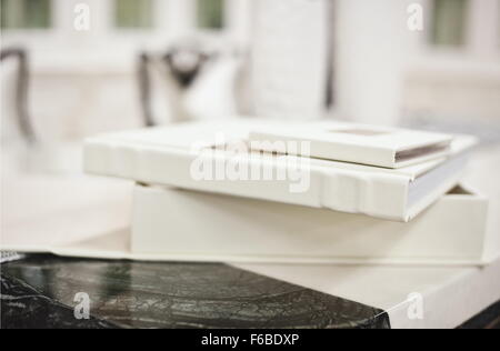 White classic wedding book and album Stock Photo