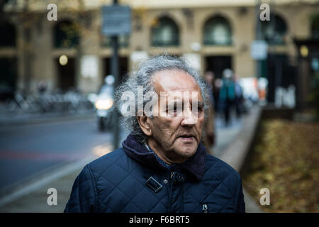 London, UK. 16th November, 2015. Aravindan Balakrishnan from the alleged extreme left-wing Maoist cult arrives at Southwark Crown Court to continue his trial on slavery charges and multiple counts of indecent assault Credit:  Guy Corbishley/Alamy Live News Stock Photo