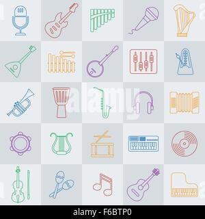 Musical instrument line vector icon. Stock Vector