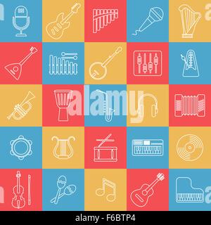 Musical instrument line vector icon. Stock Vector