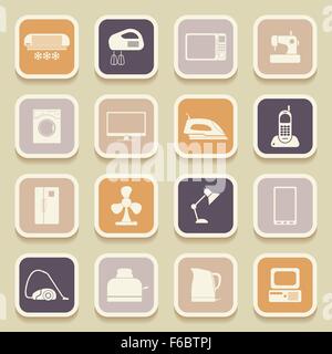 Home appliances universal icons for web and mobile applications. Vector illustration Stock Vector