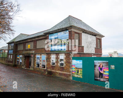 Entrance to former Grange lido in Grange-over-Sands Cumbria UK Stock Photo