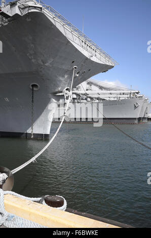USS Hornet, aircraft carrier, Oakland, San Francisco, California, USA Stock Photo