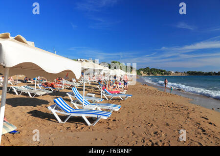 Lee Beach at Pefkos (Pefki), Rhodes, Greece. Stock Photo