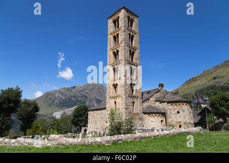 Romanesque church of Santa Climent in Taull, Vall de Boi, Catalonia. Stock Photo
