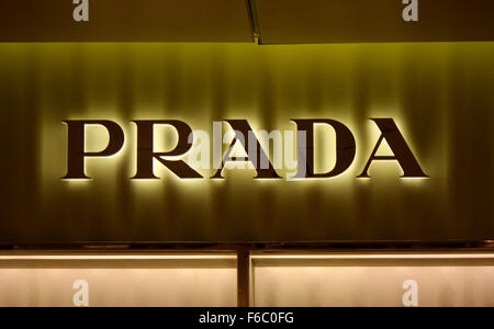 Markenname: 'Prada', Berlin. Stock Photo
