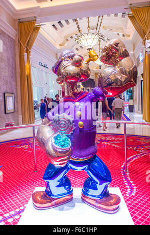 The Jeff Koons Popeye Sculpture display at the Wynn Hotel in Las Vegas. Stock Photo