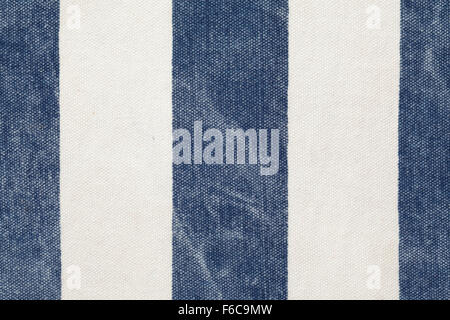 faded denim and white stripe canvas fabric background Stock Photo