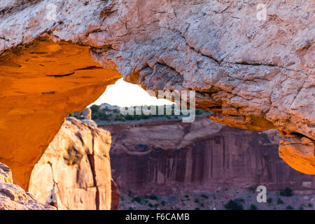 Views of Canyonlands National Park, Mesa Arch Stock Photo