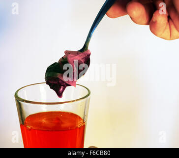 raspberry herb tea Stock Photo