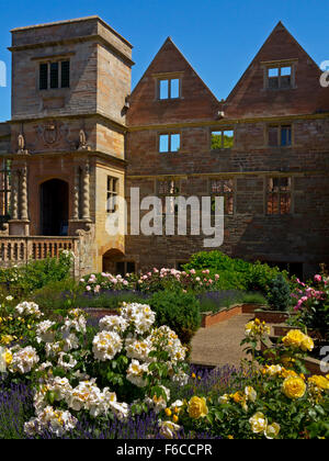 The house and garden at Rufford Abbey near Ollerton in Nottinghamshire England UK in the grounds of Rufford Country Park Stock Photo