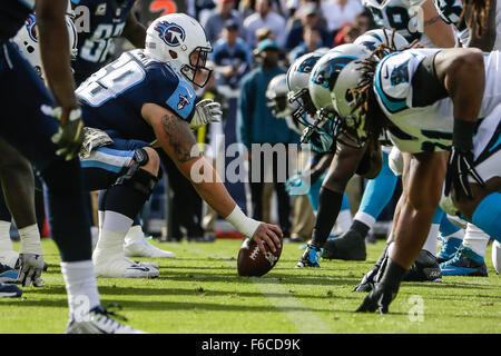 Nashville, TN, USA. 15th Nov, 2015. on November 15, 2015, at Nissan Stadium in Nashville, Tennessee. The Panthers defeated the Titans 27-10. Margaret Bowles/CSM/Alamy Live News Stock Photo