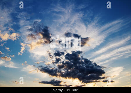 Dramatic sky before sunset Stock Photo
