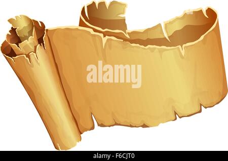 Big golden scroll of parchment Stock Vector