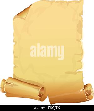 Big golden scroll of parchment Stock Vector