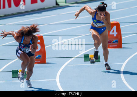 Dezerea Bryant of  USA,200m, IAAF World Junior Athletics Championships 2012 in Barcelona,Spain Stock Photo