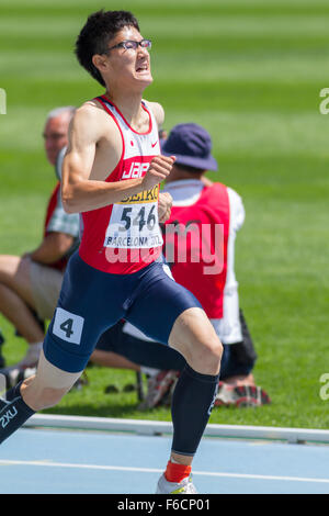 Takahiro Matsumoto of Japan,400m,IAAF,20th World Junior Athletics Championships, 2012 in Barcelona, Spain Stock Photo