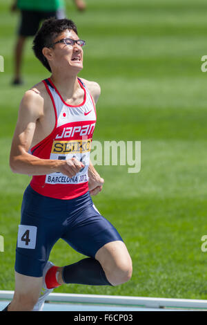 Takahiro Matsumoto of Japan,400m,IAAF,20th World Junior Athletics Championships, 2012 in Barcelona, Spain Stock Photo