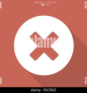 Delete web icon Stock Vector