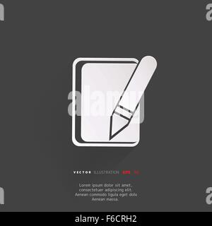 Notepad web icon,flat design Stock Vector