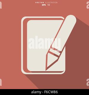 Notepad web icon,flat design Stock Vector