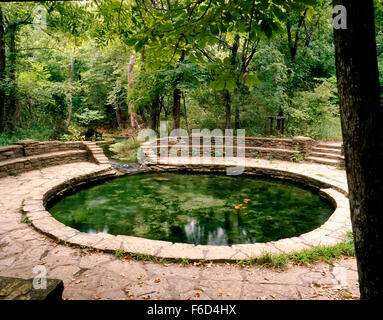 Buffalo Springs at the head of Travertine Creek in the Chickasaw National Recreatin Area. Stock Photo