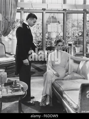 RELEASED: Dec 30, 1932 - Original Film Title: Strange Interlude. PICTURED: CLARK GABLE, NORMA SHEARER. Stock Photo