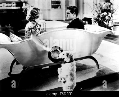 RELEASED: Oct 21, 1937 - Original Film Title: The Awful Truth. PICTURED: IRENE DUNNE, CARY GRANT. Stock Photo