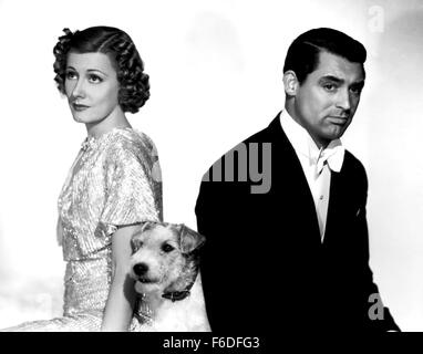 RELEASED: Oct 21, 1937 - Original Film Title: The Awful Truth. PICTURED: IRENE DUNNE, CARY GRANT. Stock Photo