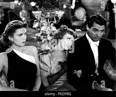 RELEASED: Oct 21, 1937 - Original Film Title: The Awful Truth. PICTURED: IRENE DUNNE, CARY GRANT. Stock Photo