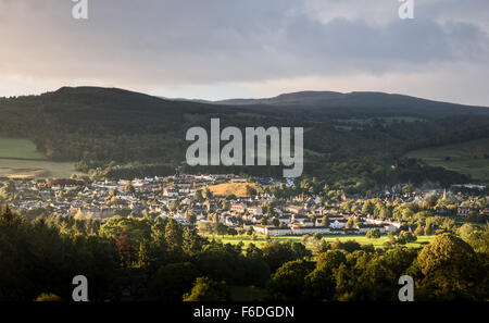 Small Scottish town of Aberfeldy in early morning, Aberfeldy, Perth & Kinross, Scotland, UK Stock Photo