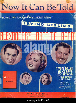 RELEASED: May 24, 1938 - Original Film Title: Alexander's Ragtime Band. PICTURED: Movie Poster. Stock Photo