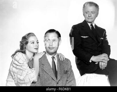 RELEASED: Jul 23, 1941 - Original Film Title: Here Comes Mr. Jordan. PICTURED: EVELYN KEYES, ROBERT MONTGOMERY. Stock Photo