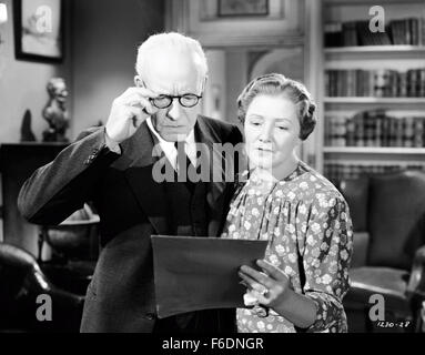 Mar 03, 1942 - Original Film Title: The Courtship of Andy Hardy. PICTURED: LEWIS STONE, FAY HOLDEN. Stock Photo