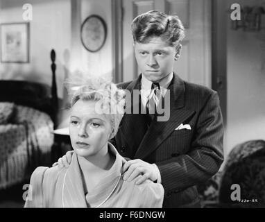 Mar 03, 1942 - Original Film Title: The Courtship of Andy Hardy. PICTURED: MICKEY ROONEY, CECILIA PARKER. Stock Photo