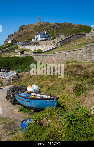 Fishing boat on slipway at Priests Cove near Cape Cornwall